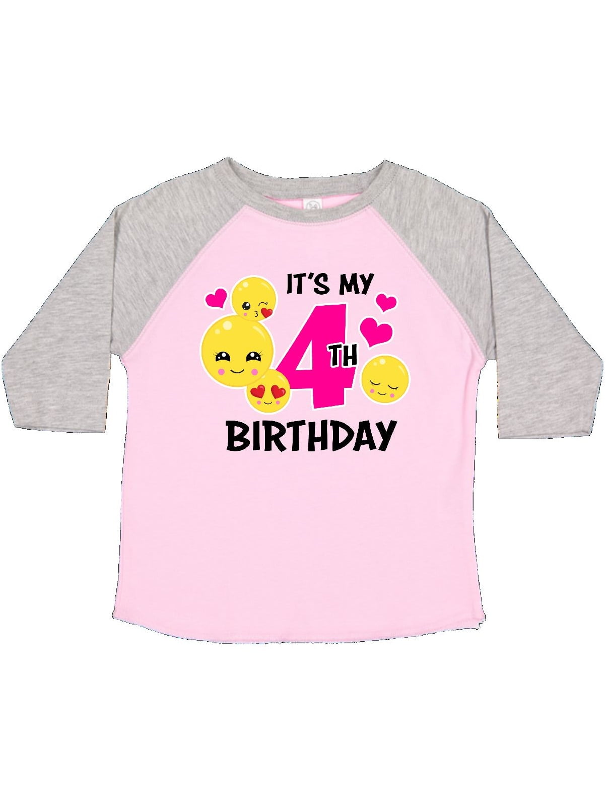 inktastic Its My 4th Birthday with Emojis Toddler T-Shirt