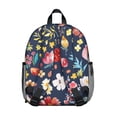 thumbnail image 2 of Romantic Floral Students Backpack - Bright Rose and Peony Pattern with Sturdy Construction, Water-Resistant Oxford Fabric School Bag for Students, 2 of 3