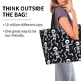 thumbnail image 4 of Large Capacity Single Shoulder Shopping Bag 19.7×15.7×5.9in Main Pocket Large To Accommodate Your Daily Needs Can Be Portable Can Be A Single Shoulder Back Dancing Skeleton Halloween Pattern, 4 of 8