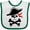 White and Green, variant on Inktastic Pirate Skull and Cross Bones Boys or Girls Baby Bib