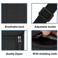 thumbnail image 5 of RFID-Blocking Neck Passport Pouch, Anti-Theft Travel Document Wallet with Adjustable Strap, Water-Resistant & Breathable for Secure Travel，Black, 5 of 7