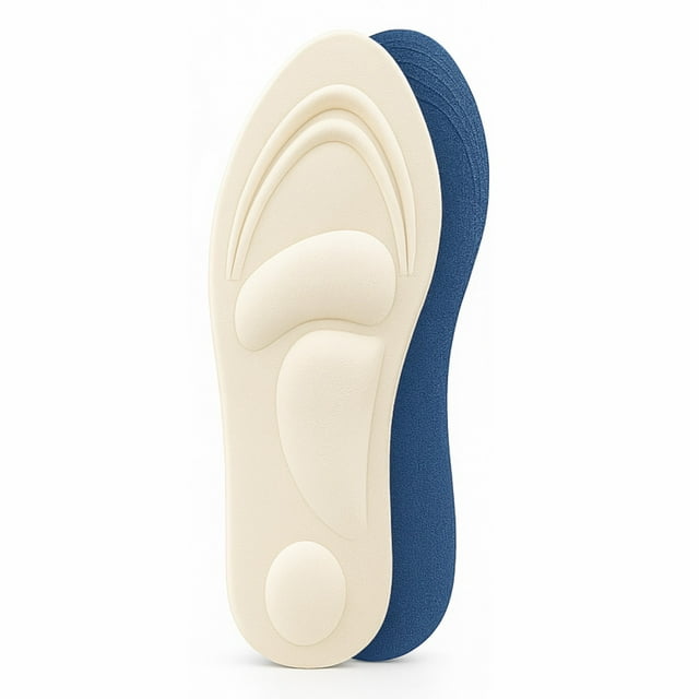 Plantillas ergonómicas 4D para Mujer | Soporte de arco acolchado, recortables, transpirables | Antifatiga, absorben sudor y mantienen los pies cálidos todo el día | Color Beige | Talla 35 - 40