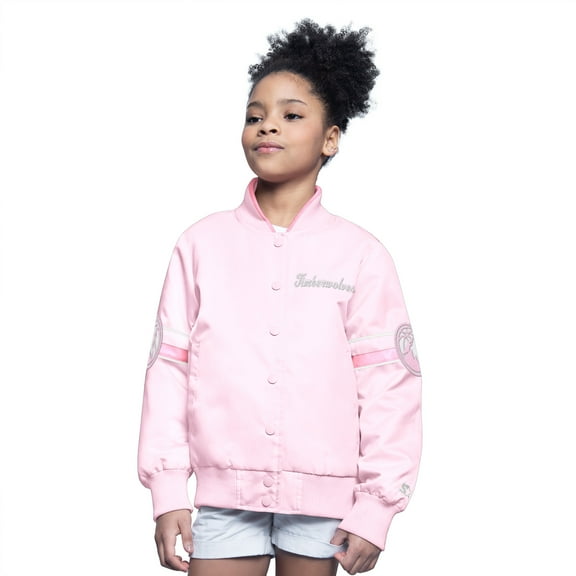 Youth-Starter Light Pink Minnesota Timberwolves Arena Full-Snap Varsity Jacket