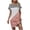 Pink, variant on Lmnyox Summer T-shirt Mini Dress for Women Short Sleeve Round Neck Dress Casual Basic Dress