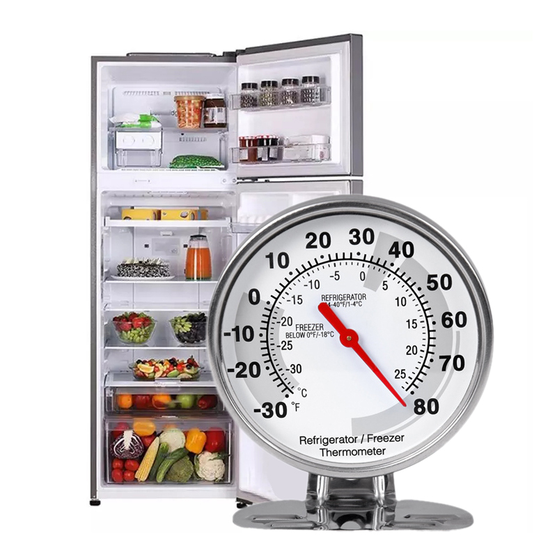 Freezer Thermometer Stainless Refrigerator Thermometer Freezer