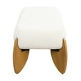 thumbnail image 3 of White Bouclé - Elegant Addition To Your Living Space. Upholstery, Engineered Wood Frame. And Attractive. 17.09 In. High, 19.21 Wide, 47.48 Deep Long With Upholstery Versatile Hallway Decor., 3 of 3