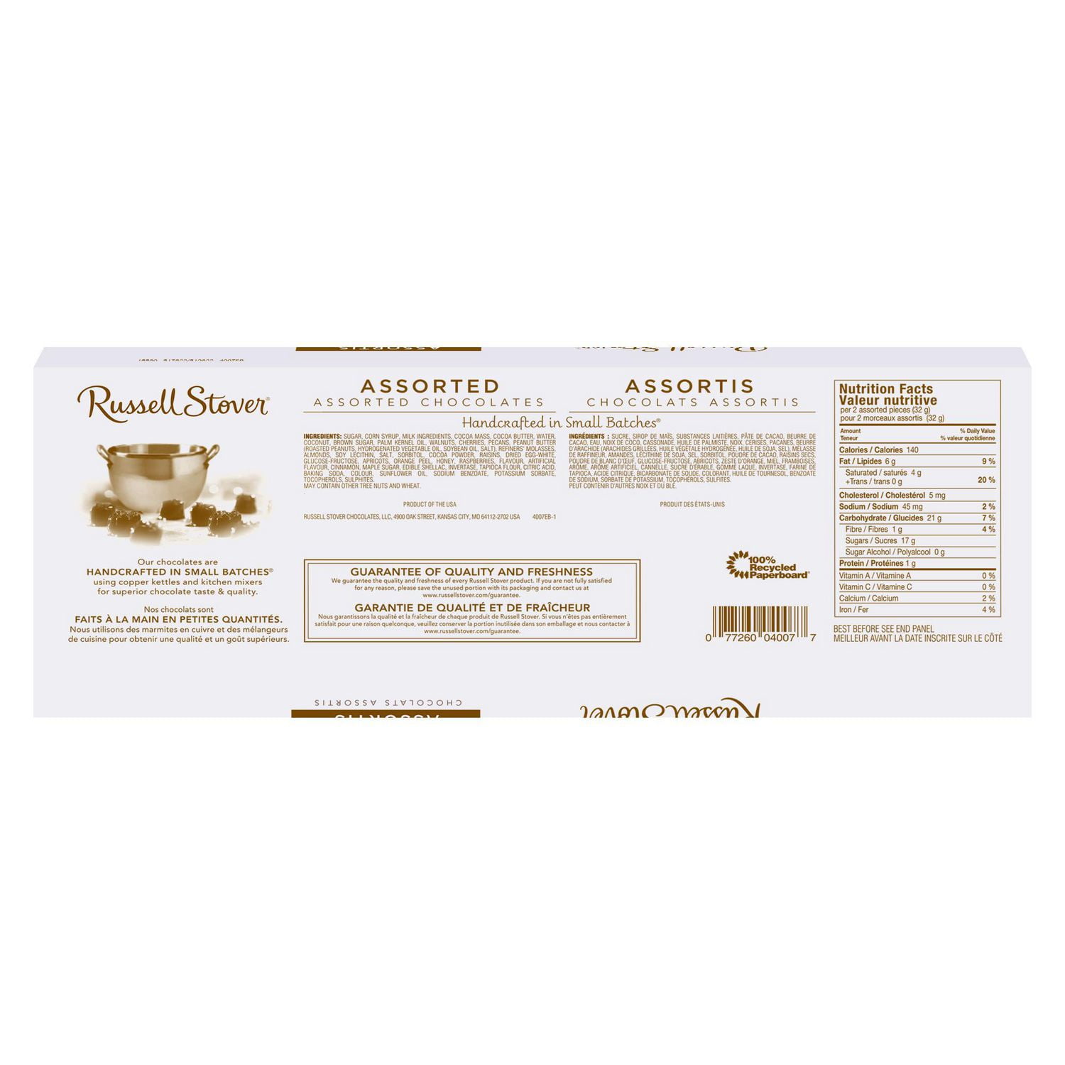 Assortiment de chocolats Russell Stover – Boîte-cadeau à ruban