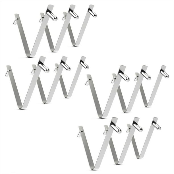 12 Pinzas para Postes de Piscina: Pinza Universal Tipo Mariposa para Varilla Telescópica, Cepillo para Spa y Recogedor de Hojas.