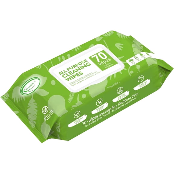 All Purpose Cleaning Wipes for Car and Home 70 Count, Extra Large 8" x 10" Heavy Duty for Car Interior Vinyl, Kitchen, Bathroom, Countertop, Furniture, Tool - Non-Toxic for Multi-Surface