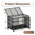 thumbnail image 3 of 48 Inch Heavy Duty Dog Crate with Wheels，Indestructible Escape-Proof Dog Cage for Large Dogs, Extra Large XL XXL Indestructible Dog Crate with Removable Tray., 3 of 6