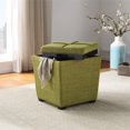 thumbnail image 2 of Rockford Storage Ottoman in Green Fabric, 2 of 8