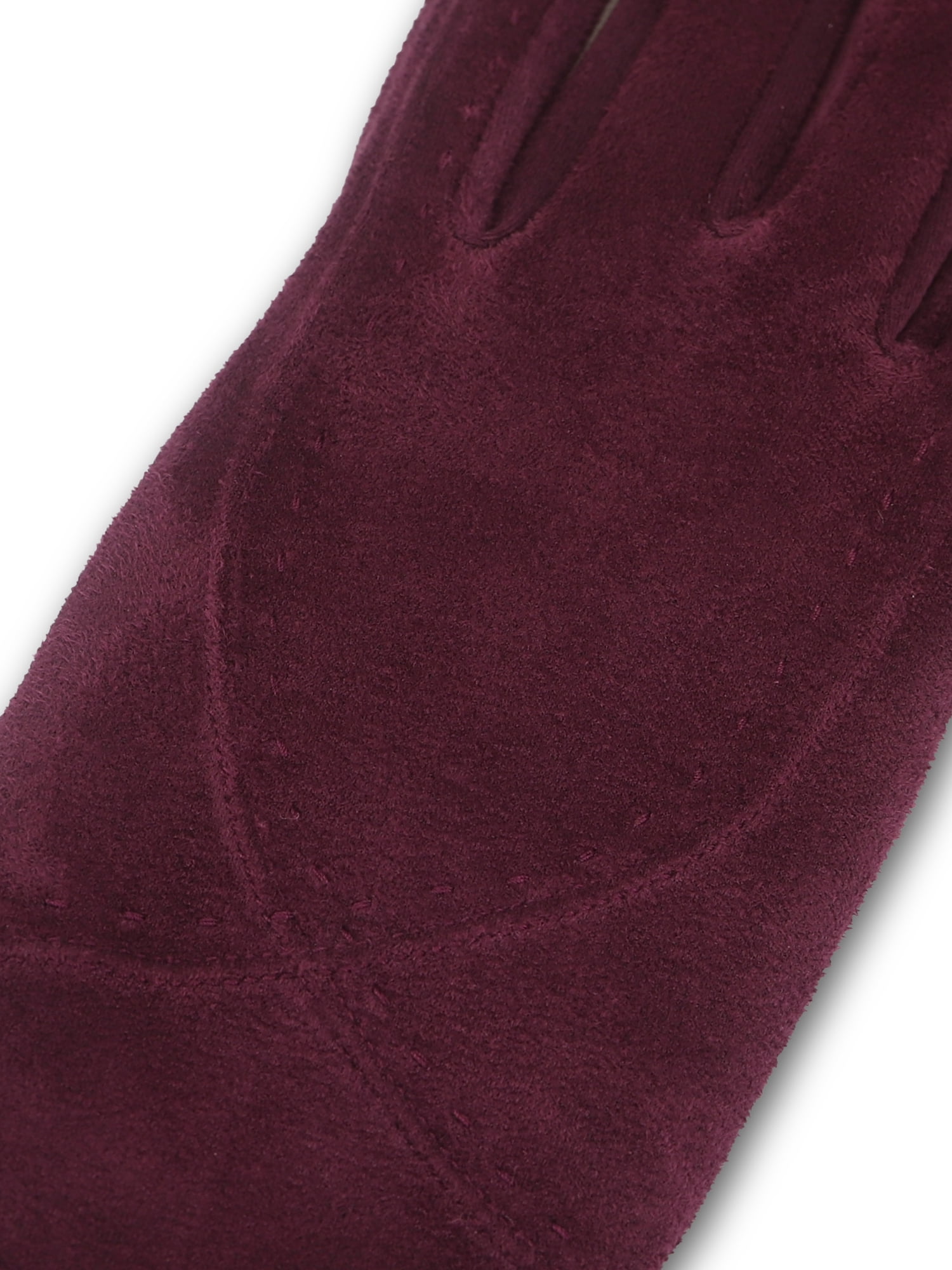 Isotoner Women's Microsuede Stretch Gloves, Wine, S/M