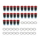 thumbnail image 1 of 25 unids/set interruptor de botón de cabeza de hongo plástico rojo IP65 para equipos de máquinas herramientas 16mm AC DC24V, 1 of 5