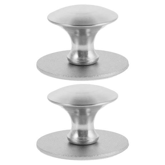 Pretyzoom 2Pcs Stainless Steel Adhesive Pull Handles for Home Cabinets and Shower Glass Doors