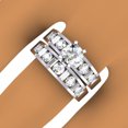 thumbnail image 4 of 2.25 Carat (ctw) 10K White Gold Round & Baguette Diamond Ladies Engagement Bridal Ring With Matching Band, 4 of 4