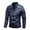 Blue, variant on Maoxin Men's Leather Jacket Men's Winter Long Sleeved Leather Motorcycle Jacket Zipper Coat Long Sleeve Hoodless Faux Leather Jackets Leather Jacket Plus Size Black M