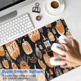 thumbnail image 4 of Long Mouse Pads for Desk,Halloween Pumpkin Doodle Pattern Desk Mats on Top Of Desks, Desk Mouse Pad Extra Large with 3mm Non-Slip Base and Stitched Edge for Gaming,Office,Work,Home 31.5x11.8in, 4 of 5