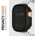 thumbnail image 3 of Privacy Screen Protector for Watch Ultra 2/Ultra Case 49mm, Waterproof Ultra-Thin Hard PC Bumper with HD Anti-Spy Tempered Glass Protector Face Cover for iWatch 49mm [True 28°Anti Spy] Privacy Screen, 3 of 4