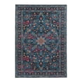 thumbnail image 1 of Linon Emerald Grenier Woven Microfiber Polyester 6'7"x9'7" Rug in Navy, 1 of 8