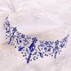 thumbnail image 4 of Corona barroca con encanto de diamantes de imitación, diadema de princesa reina para novia, para boda, fiesta, cumpleaños (azul), 4 of 5