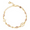 Pink Zebra, variant on 14K Gold Plated Virgin Mary Cross Bracelet with Natural Stone Beads for Women, Baptism & Confirmation Gifts