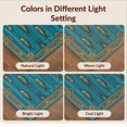 thumbnail image 7 of Design&I 9'x12' Washable Area Rug Fish Angler Cabin Stripe Band Wildlife Symmetrical Border Fishing for Dining Room, Basement, Large Office, Snag-Free, 7 of 7