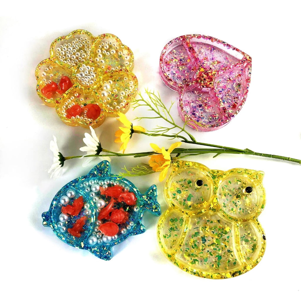 Creativity Epoxy Mold Irregular Resin Storage Box Silicone Mold Storage Box Casting Home Decorations