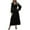 #030 Black-A5, variant on Tianiyouqing Long Sleeve Bridesmaid Dresses with Slit Long Pleated V Neck Formal Evening Gown for Women Dark Purple S