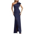 thumbnail image 2 of Wancir Women Fashion Leisure High Waist Solid Ruffles Evening Dress, 2 of 4