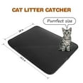 Doublelayer foldable cat litter pad washable pet square hole leakage