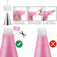 thumbnail image 3 of Cake Decorating Supplies for Baking with Reusable Pastry Bags and Tips, Standard Converters, Silicone Rings, Cake Decorating Tools, 3 of 5