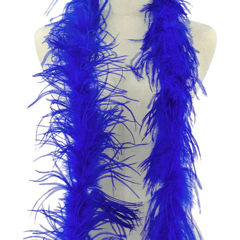 Pikadingnis Natural Feather Boa Colorful Long Ostrich Feathers Scarf Fluffy  Feathers Costumes Accessories Trim Shawl Plume Scarf for Carnival Halloween  Christmas Party Wedding Home Decoration Gift 2M 