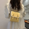 thumbnail image 1 of Bsvklp Mochila De Estudiante De Estilo Preppy Coreano Mochila De Hombro De Cuero Pu (Amarillo) Bsvklp Para estrenar, 1 of 9