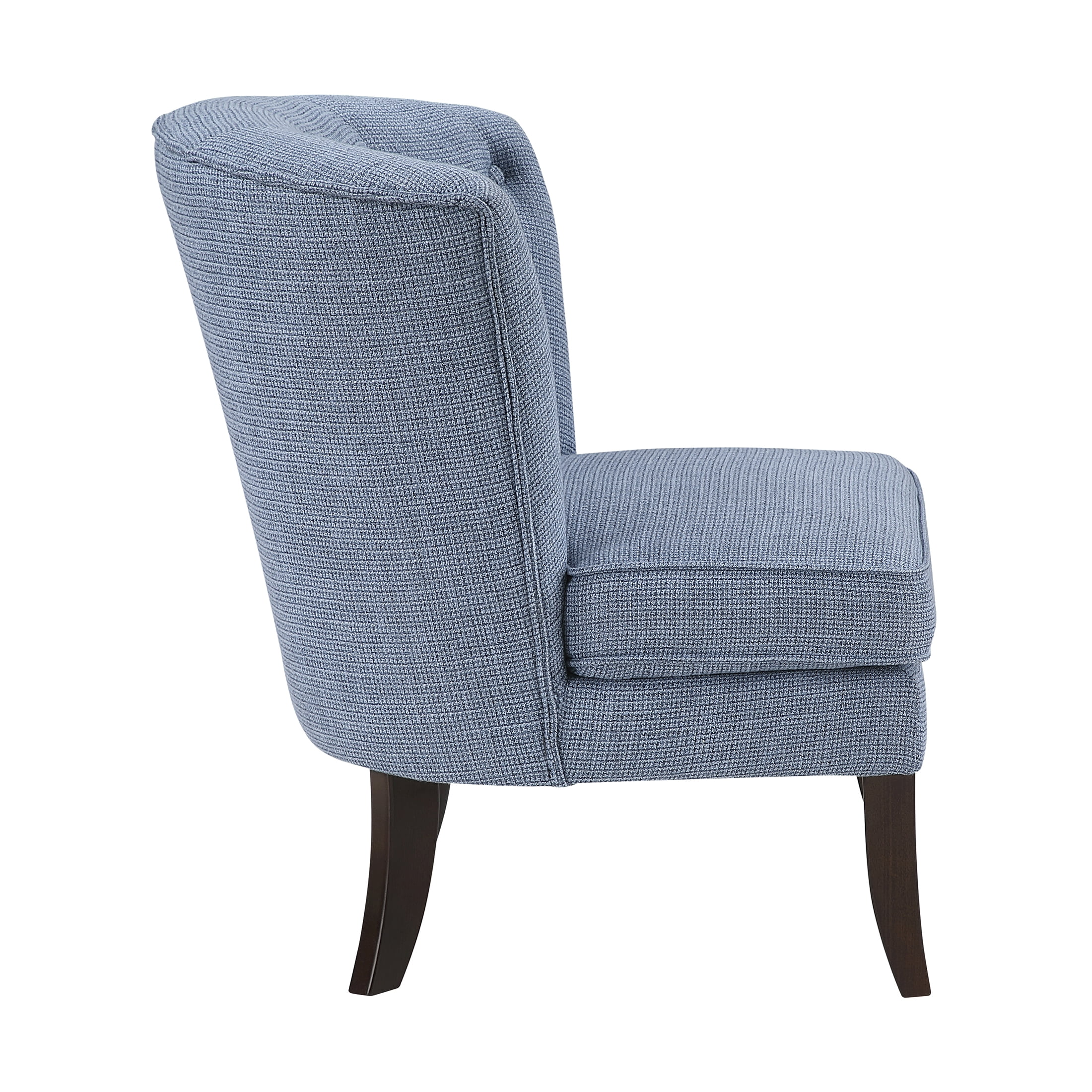OakvillePark Crestbourne Textured Fabric Button Tufted Back Accent Chair, Blue