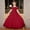 Red, variant on Girls Formal Tulle Princess Dress, Elegant Puffy Net Dress for Flower Girl Junior Bridesmaid, Wedding Birthday Party Special Occasion Gown Age 3Y-14Y Beige 110