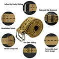thumbnail image 4 of TRGPSG Men's Canvas Belt, Suitable for Waist Size 30-38,Web Belt Solid Color Adjustable Strap Casual Belt,Khaki, 4 of 4