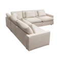 thumbnail image 4 of Arcadia 3PC Corner Sectional w/ Feather Down Seating in Cream Fabric by Diamond Sofa, 4 of 7