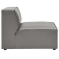 thumbnail image 3 of Modway Mingle Vegan Leather Armless Chair in Gray, 3 of 8