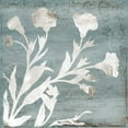 thumbnail image 2 of Grey, Jace 26x26 White Modern Wood Framed Museum Art Print Titled - Floral Blues, 2 of 4