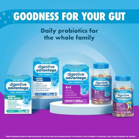 Digestive Advantage Daily Probiotics For Women And Men, Supports Gut Health, 30 Capsules