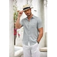 thumbnail image 5 of COOFANDY Mens Short Sleeve Dress Shirts Casual Summer Button Down Shirt with Pocket, 5 of 7