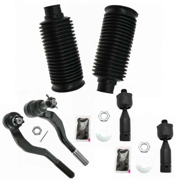 TRQ Inner Outer Tie Rod Ends Rack Boot Bellows LH RH Set of 6 for 95-04 Tacoma PSA58506