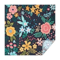 Pioneer Flower Floral Print Pattern Square Tablecloth,Waterproof Square Table Cover,Wipeable Spillproof Washable Table Cover for Home Kitchen Party Decor 60"x60"(152x152cm)