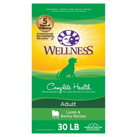 UPC: 0076344089087 | Wellness Complete Health Natural Dry Dog Food Lamb & Barley 30-Pound Bag