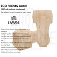 thumbnail image 3 of 4 Inch / 10 cm Wooden Furniture Legs, LAVANE Set of 4 European Style Solid Wood Carved Unfinished Replacement Feet for DIY Cabinet Sofa Couch Ottoman TV Stand Wardrobe Dresser Loveseat, 3 of 7