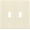 Light Almond, variant on Double Toggle Switch Cover, Two Gang Light Switch Wall Plate, Standard Size 2-Gang 4.5" x 4.5", Unbreakable Polycarbonate Thermoplastic, UL Listed, 8812-BR, Brown