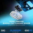 thumbnail image 6 of X6 Superlight Wireless Gaming Mouse with Magnetic RGB Charging Dock, 49g Tri-mode PixArt PAW3395 Sensor, 26000DPI,  Grip Tape, 6 of 9