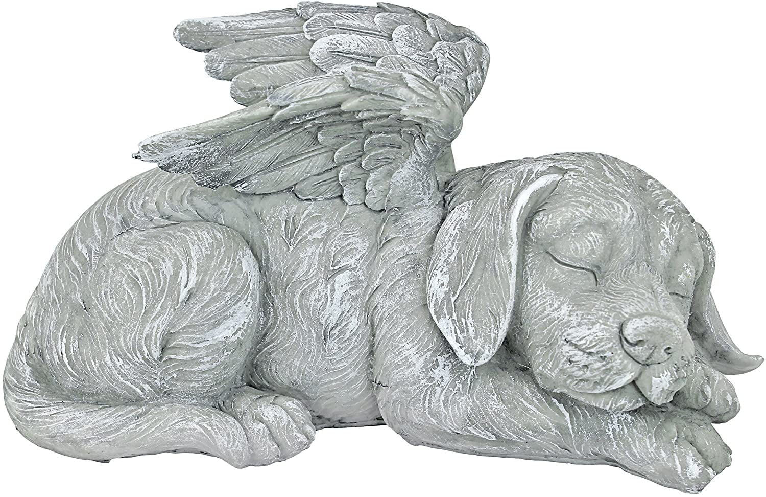 Qians Dog and Cat Angel Pet Memorial Grave Marker Statue Resin Sleeping Angel Dog and Cat with Wings Garden Statues Cat and Dog Statue Memorial Ornament Garden Decor Outdoor unusual