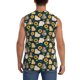thumbnail image 4 of Fotbe Bear Sunflower Men's Camiseta sin Mangas Estampada para Hombres, Playera Casual para Gimnasio, Entrenamiento, Playa-Small, 4 of 7
