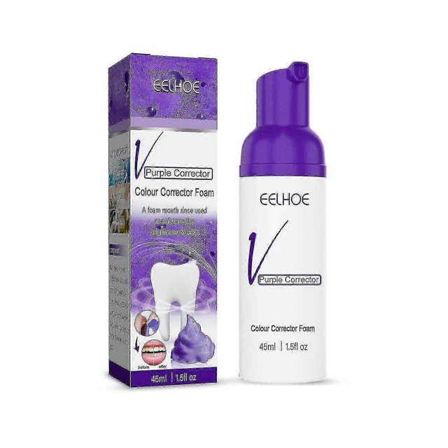 V34 Purple Toning Beauty Teeth Mousse Toothpaste Yellow Teeth Beauty Teeth White Smoke Stains Tartar Cleanin